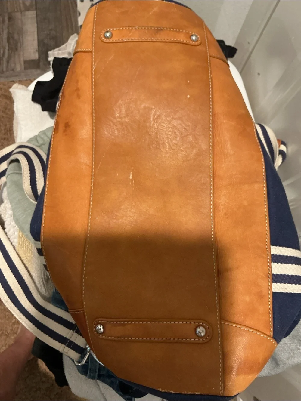Pottery Barn Navy Classic Diaper Bag